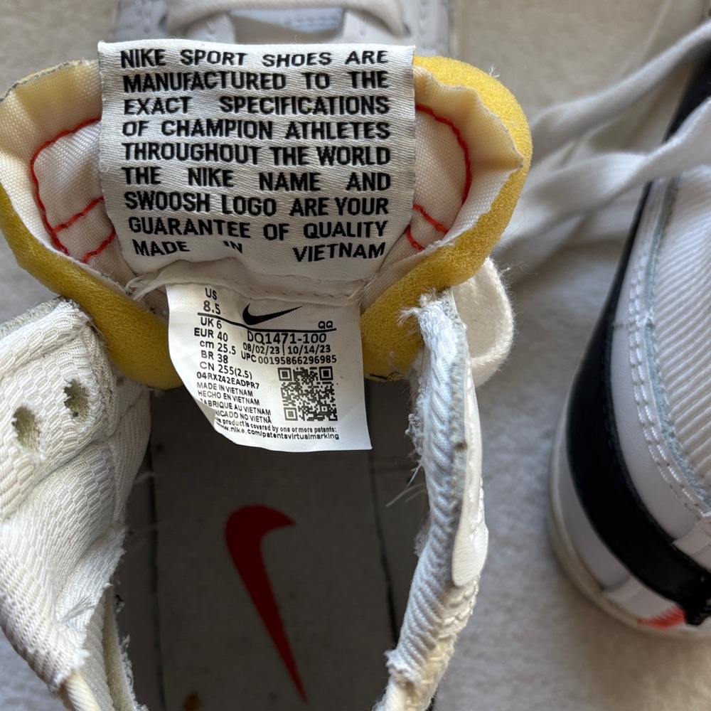 Nike Wmns Blazer Mid ‘77 Jumbo Swoosh White Black DQ1471-100 s 8.5 - Picture 6 of 11